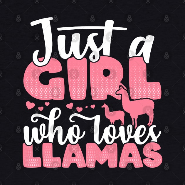 Just a Girl who Loves Llamas Funny llama Farmer Gift print by theodoros20